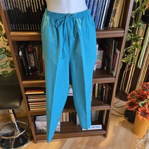 Woman's Teddi™ Turquoise Blue Slacks – Size 8, 100% Polyester